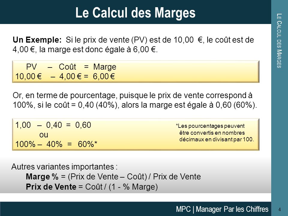 Jarra Comportarse Torre Comment Calculer La Marge Uganda L Mite Amante